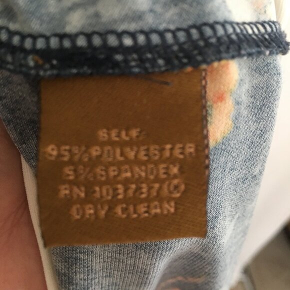 Ali Ro Womens Abstract Print Dress With Flutter Sleeves & Waist Tie Size 4 - Picture 6 of 7